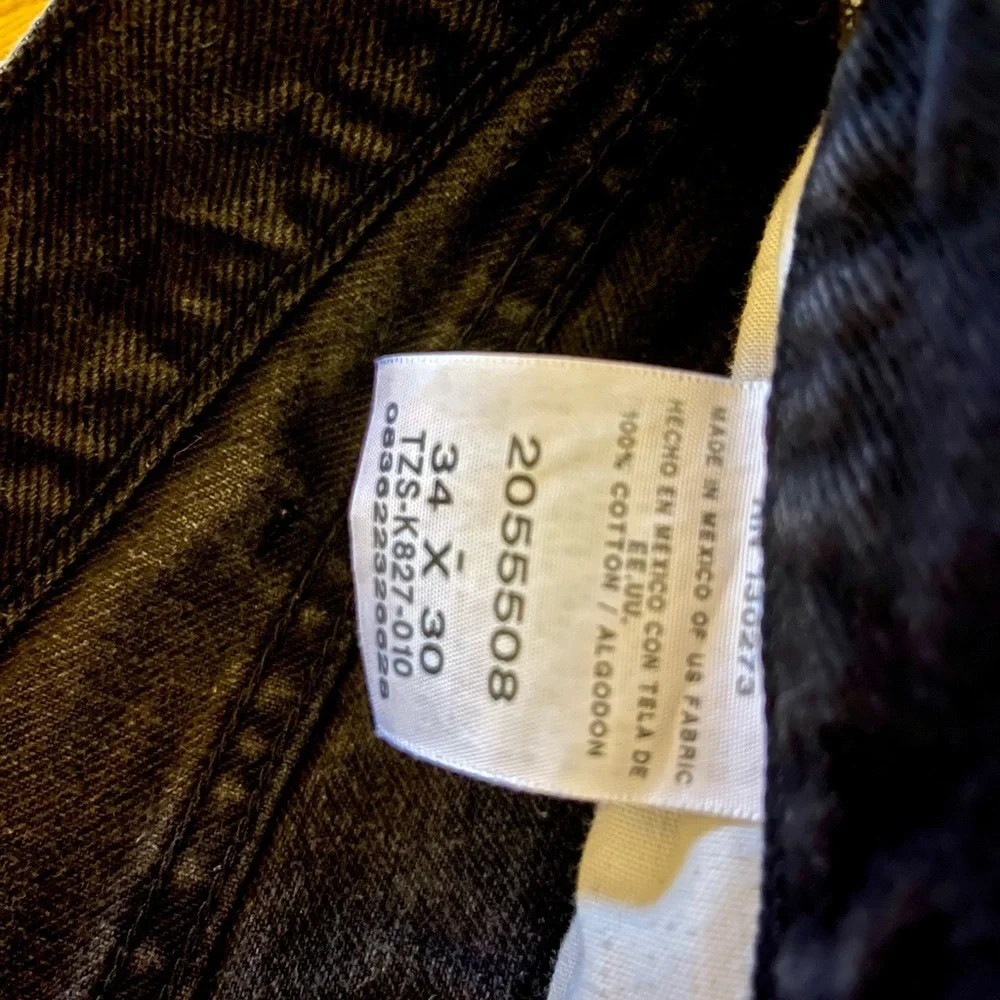 Lee Men's Black Relaxed Straight Jeans Size 34 X 30